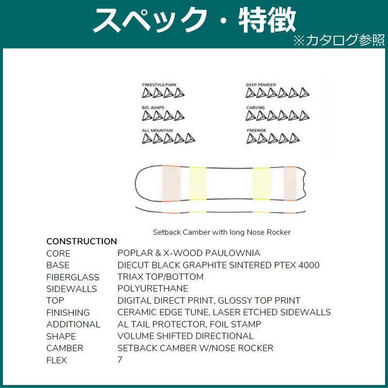 【即納】 23-24 TELOS BACK SLASH 158cm テロス バックスラッシュ パウダーボード カービング 日本正規品 メンズ  スノーボード 板