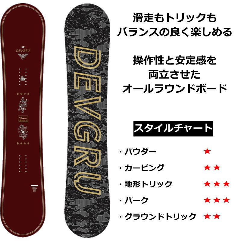 22-23 DEVGRU FAV 151cm デブグル ファブ グラトリ 日本正規品 メンズ スノーボード 板単体 ハイブリッドキャンバー｜off-1｜02