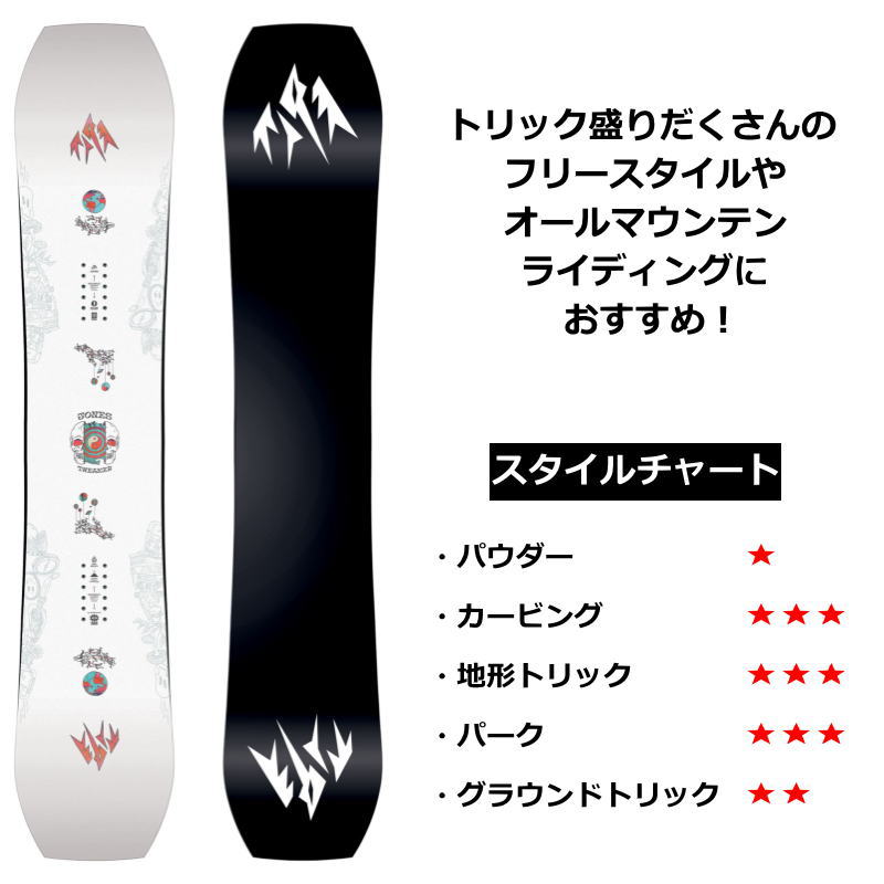 23-24 JONES TWEAKER BLK 154cm ジョーンズ トゥイーカー グラトリ 型 