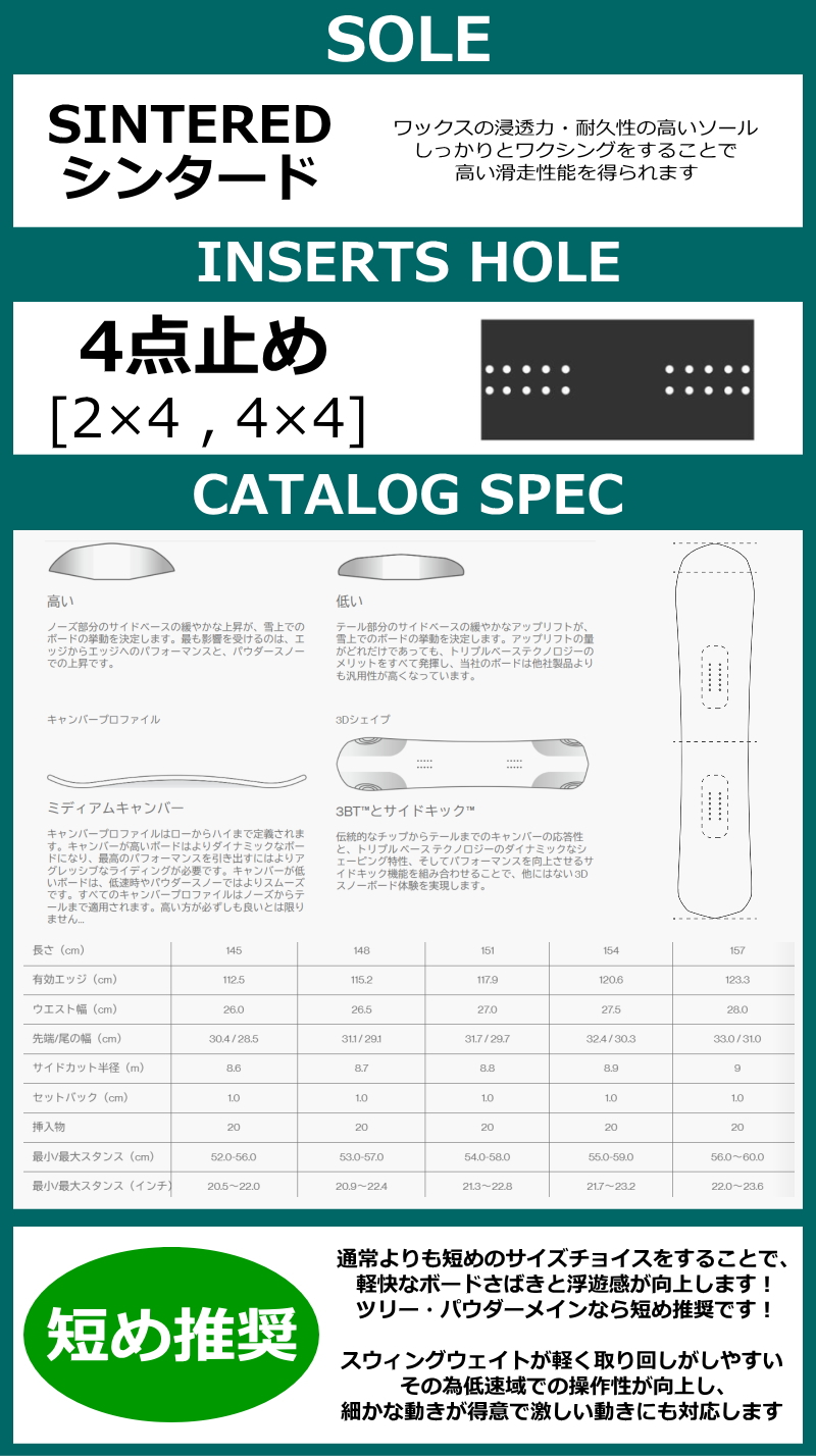 即納】 メンズ スノーボード 板 型落ち Bataleon Party Wave 148cm 24