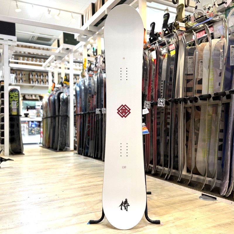 即納】メンズ スノーボード 板 155cm 眞空雪板等 侍 白 SAMURAI マクウ