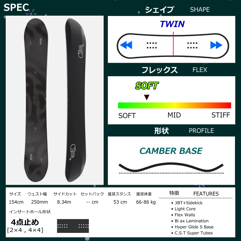 スノーボード 板 型落ち 25-26 BATALEON Disaster＋ 154cm バタレオン