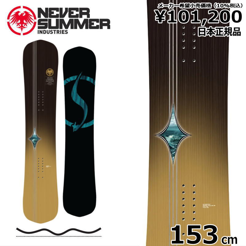 23 NEVER SUMMER SHAPER 153cm ネバーサマー シェイパー オールラウンド  日本正規品 メンズ  板単体 ダブルキャンバー