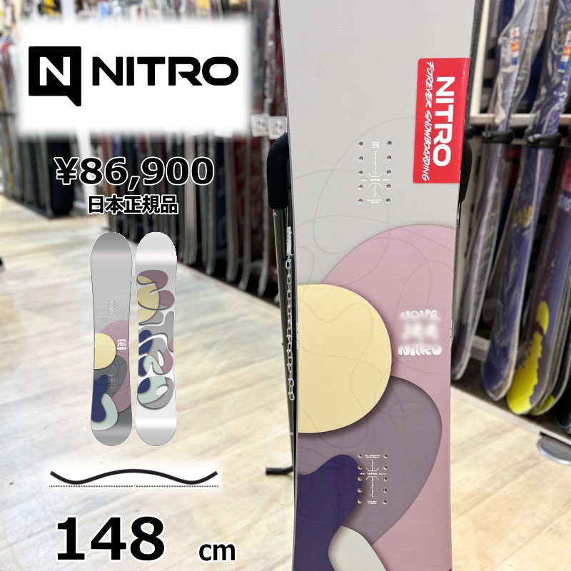 【即納】レディース スノーボード 板 148珊 NITRO NOVA ナイトロ ノヴァ 25-26 オールラウンド カービング キャンバー スポーツ-スノーボード