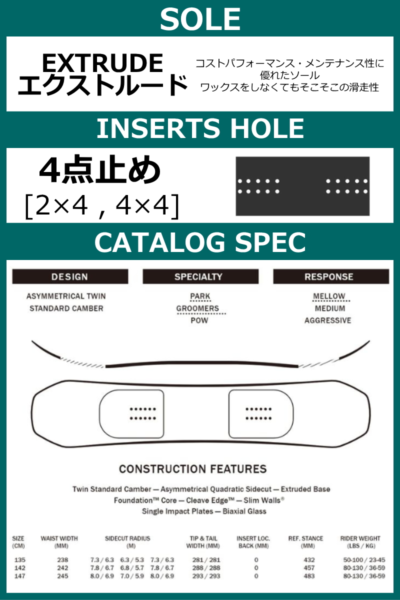 キッズ ジュニア 板 型落ち 旧モデル 135cm RIDE ZERO JR ライドゼロジュニア 23-24 グラトリ ラントリ フリースタイル キャンバー |  | 05
