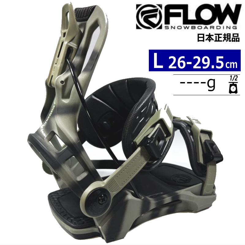 22-23 FLOW FENIX PLUS FUSION カラー:BURNTSAGE Lサイズ フロウ フェニックス プラス メンズ スノーボード ビンディング バインディング型落ち 日本正規品