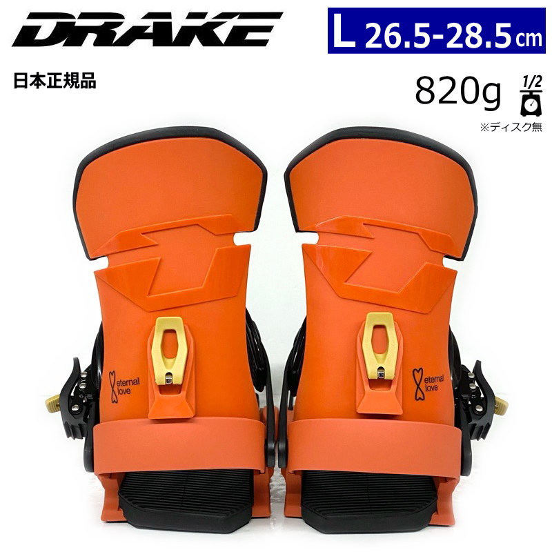24-25 DRAKE FIFTY カラー:ORANGE BLACK Lサイズ ドレイク メンズ