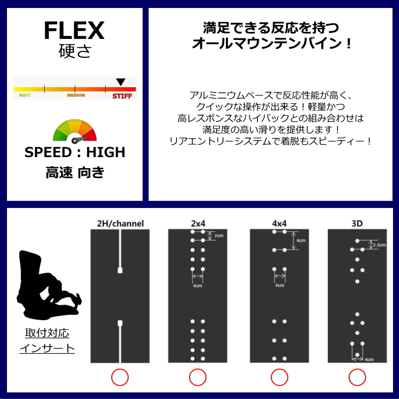 エンちゃんネル様専用 スワロー DRIVE ONE 120 青 ビンディング付