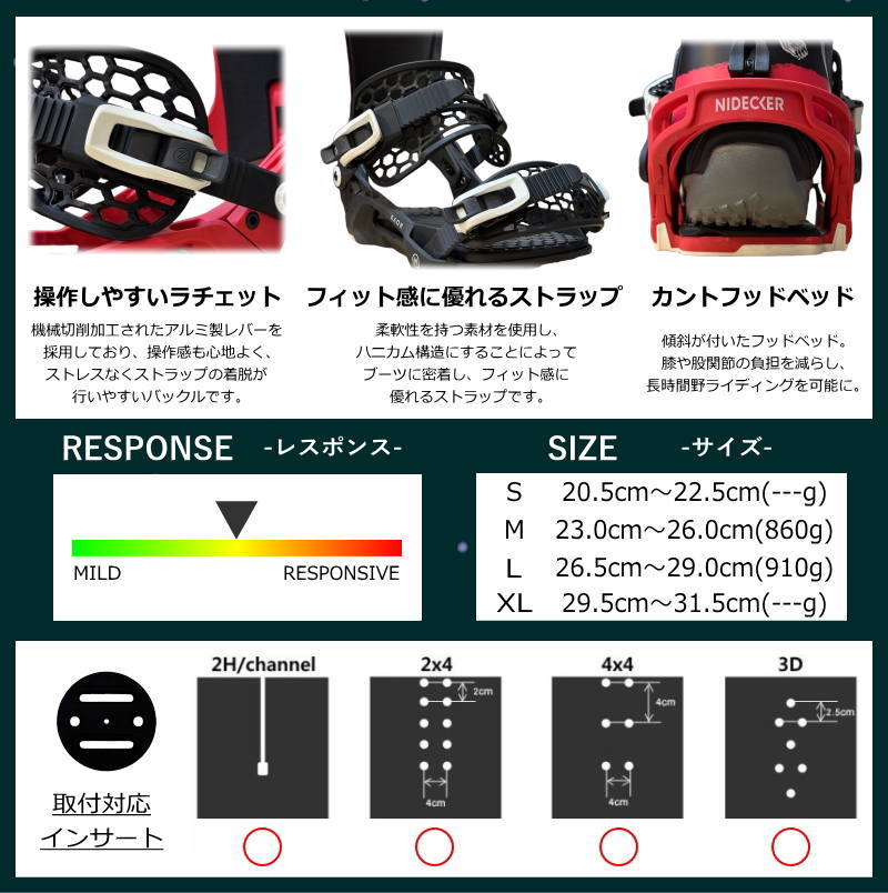 NIDECKER スノーボード ビンディング｜スノーボード｜スポーツ