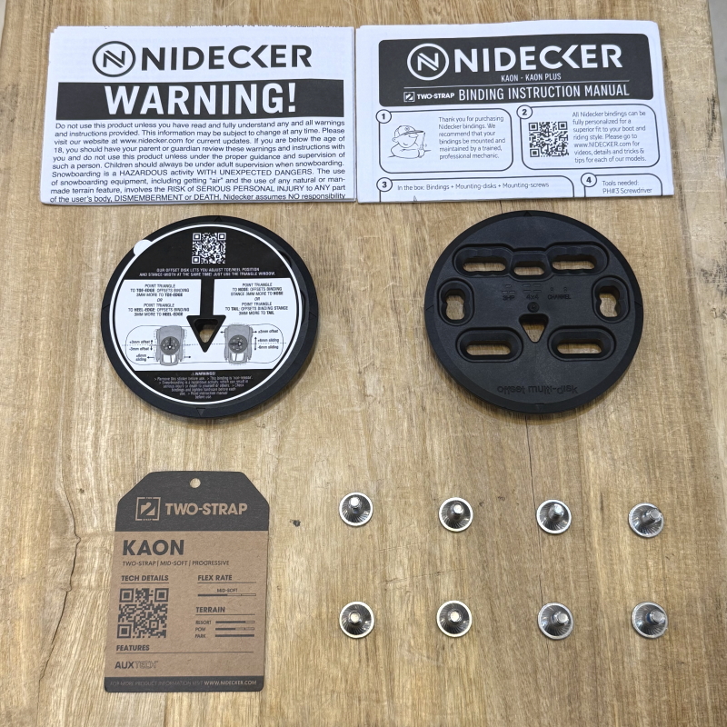 NIDECKER スノーボード ビンディング（モデル年式：24ー25モデル