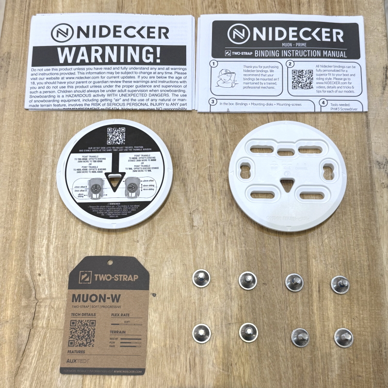 NIDECKER スノーボード ビンディング（モデル年式：24ー25モデル
