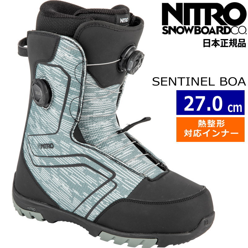 23 24 NITRO SENTINEL BOA カラー:BLACK 27cm ナイトロ センチネルボア メンズ スノーボードブーツ 型落ち 日本正規品 : 340003677000 : オフワン国道16号