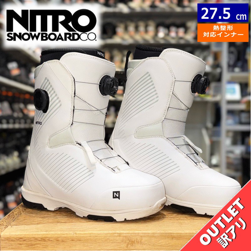 ラスト1点】 【OUTLET】24-25 NITRO CLUB BOA カラー:WHITE 27.5cm