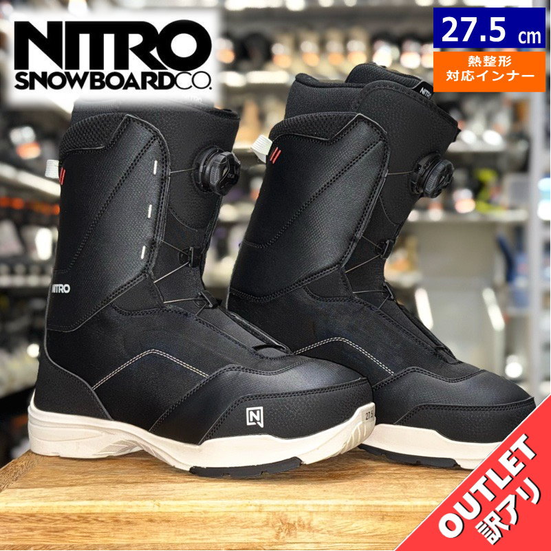 【OUTLET】24-25 NITRO TANGENT BOA カラー:BLACK 27.5cm ナイトロ タンジェント メンズ スノーボードブーツ 日本正規品