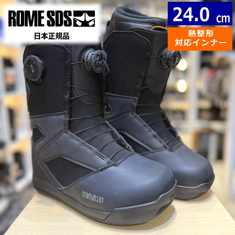 ラスト1点】 24-25 THIRTYTWO STW DOUBLE BOA カラー:BLACK 24cm