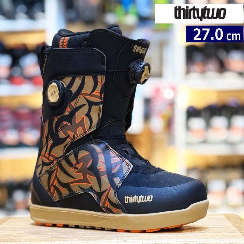 メンズ スノーボードブーツ 25-26 THIRTYTWO LASHED DB CORDUROY カラー:BLACK PRINT 27cm サーティーツー コーデュロイ 型落ち 日本正規品