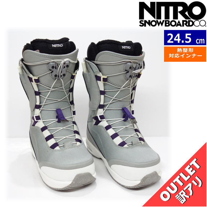 【OUTLET】23-24 NITRO FAINT TLS カラー:Grey Purple 24.5cm ナイトロ フェイント レディース スノーボードブーツ 型落ち 日本正規品｜off-1