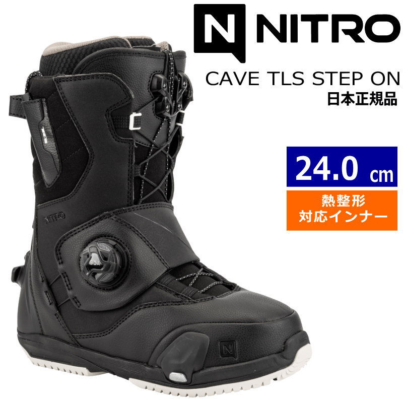24-25 NITRO CAVE TLS STEP ON カラー:BLACK 24cm ナイトロ
