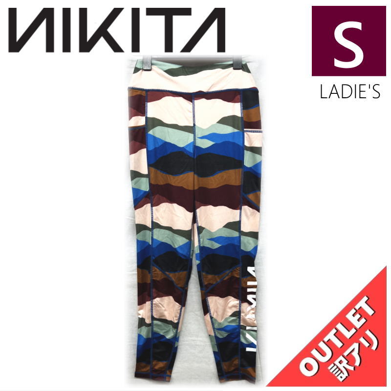 【OUTLET】 BLAZE PRINTED LEGGINGS MOUNTAIN SCAPE Sサイズ ニキータ レディース インナーウェア ファーストレイヤー 型落ち 日本正規品｜off-1