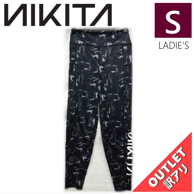 注目ブランドのギフト BLAZE PRINTED LEGGINGS BLACKOUT Sサイズ ニキータ レディース インナーウェア ファーストレイヤー 型落ち 日本正規品