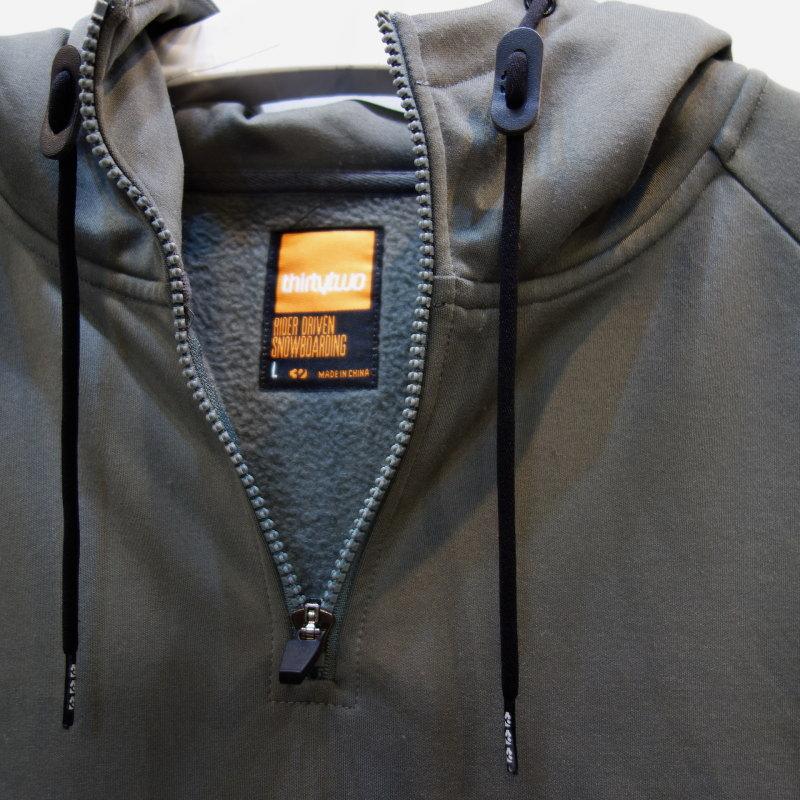 【OUTLET】 THIRTYTWO SIGNATURE TECH HOODIE CHARCOAL Lサイズ サーティツー メンズ スノーボード 撥水パーカー｜off-1｜04