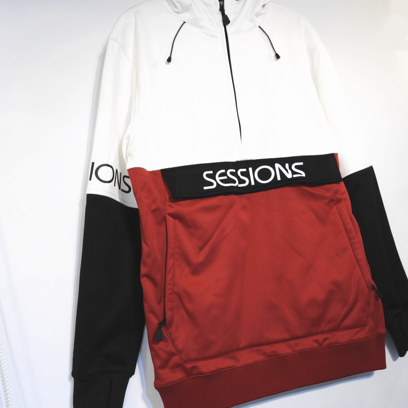 OUTLET】 SESSIONS RECHARGE BONDED HOODIE WHITE Lサイズ