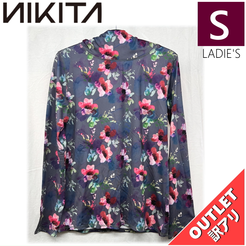 【OUTLET】 NIKITA RIVER PRINTED HOODIE GRUNGE FLORAL Sサイズ レディース インナー ファーストレイヤー 日本正規品｜off-1