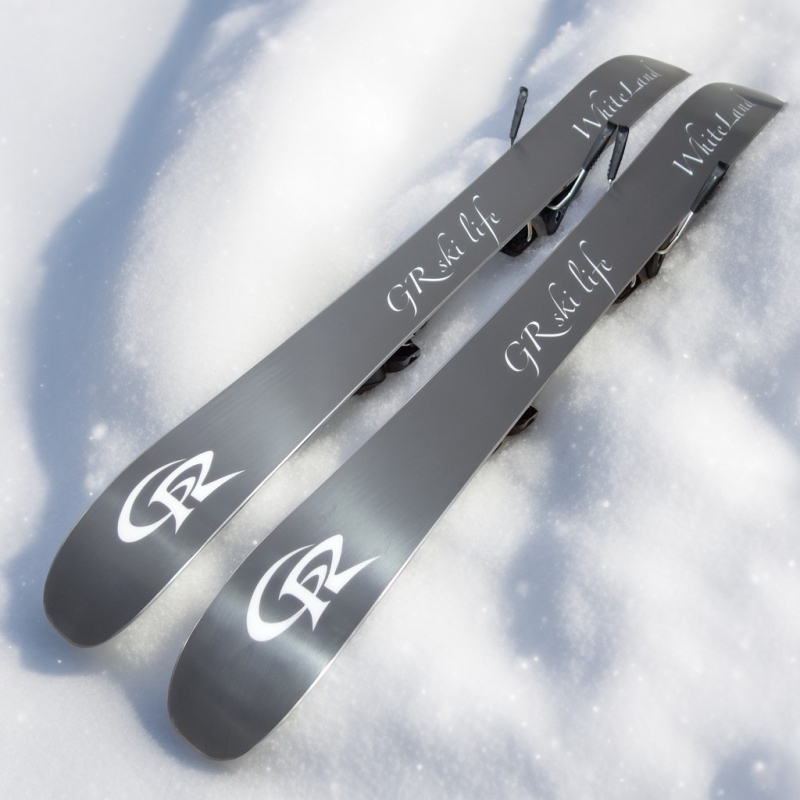 [100cm/89mm幅]GR Ski life WhiteLand+SLR9.0GW スキー＋ビンディングセット ショートスキー ファンスキー  スキーボード