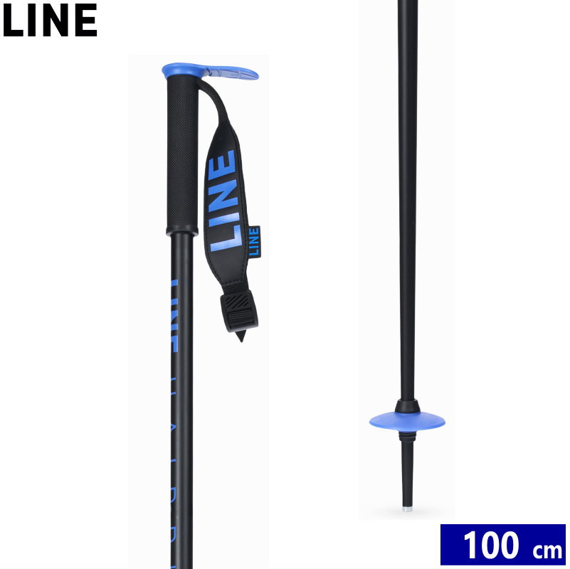 スキーポール 24 LINE HAIRPIN カラー:BLACK DARKBLUE[100cm] ライン ヘアピン スキー ストック 23-24 日本正規品 | 