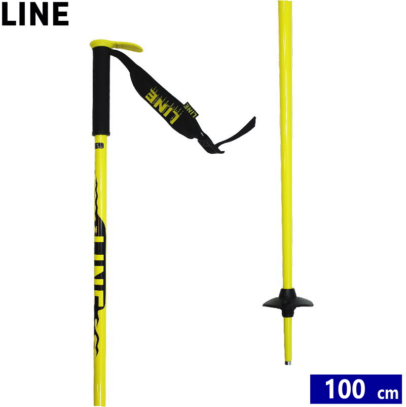 スキーポール 24 LINE PIN BLACK YELLOW[100cm] ライン ピン スキー