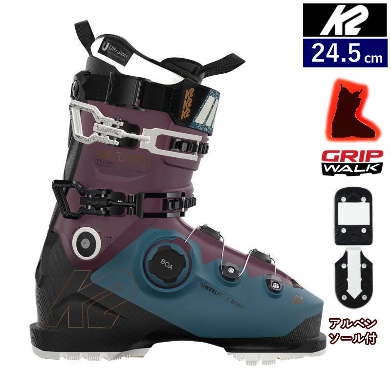 23-24 K2 ANTHEM 115 BOA [24.5珊足幅100粍幅] アルペンソールセット ケーツー レディース スキーの板ブーツ 2天下太平ブーツ スポーツ-スキー-ブーツ