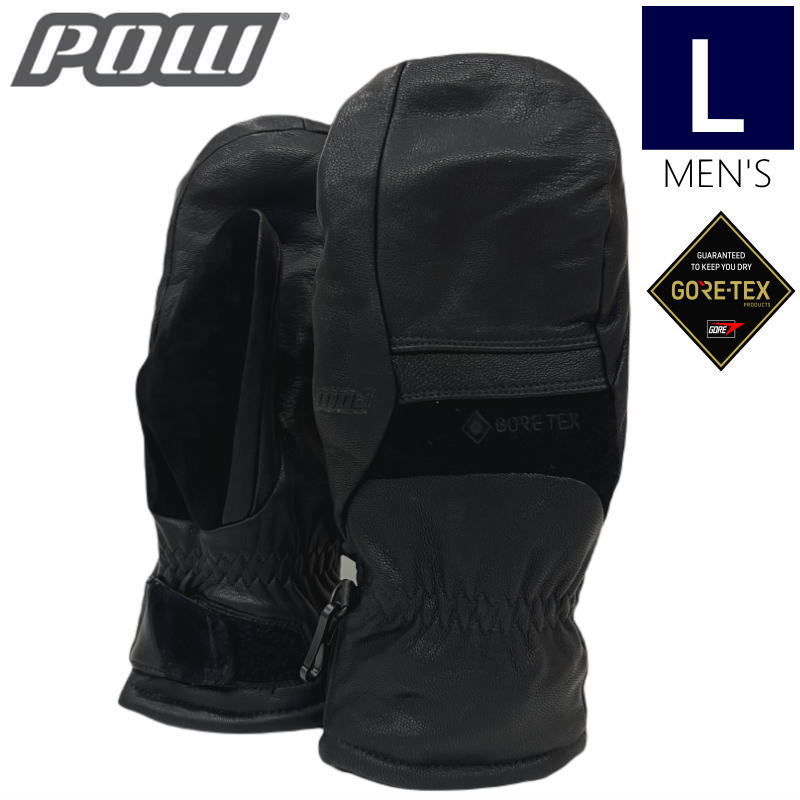 ○22-23 POW STEALTH GORE-TEX MITTEN +WARM カラー:BLACK Lサイズ パウ グローブゴアテックス スキー スノーボード