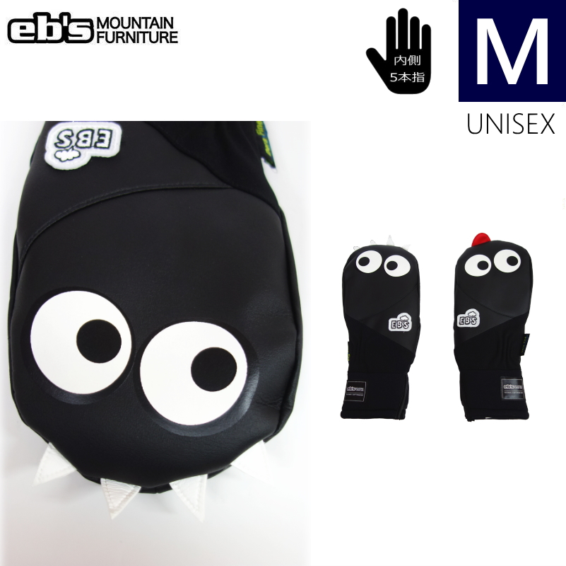 ◎24-25 ebs KEMONO CHAN MITTEN カラー:BLACK Mサイズ エビス スキー