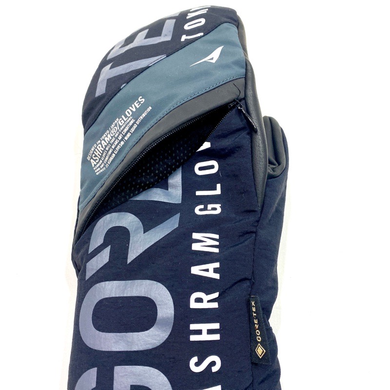 ◎24-25 Ashram PROFILE LOGO MITTEN カラー:BLACK Mサイズ
