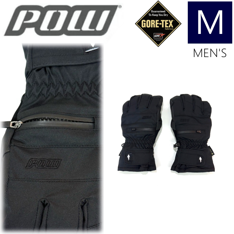POWグローブ　Lサイズ ◎24-25 POW WAYBACK GTX SHORT GLOVE カラー:BLACK Mサイズ パウ