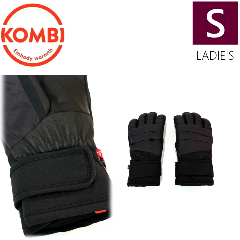 ◎24-25 25 KOMBI SPORTIVE WOMAN'S GLOVE カラー:BLACK  Sサイズ コンビ  スキー スノーボード | 