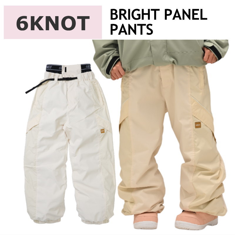 ☆ 25-26 6KNOT BRIGHT PANEL PANTS カラー:IVORY 6K2504 シックス