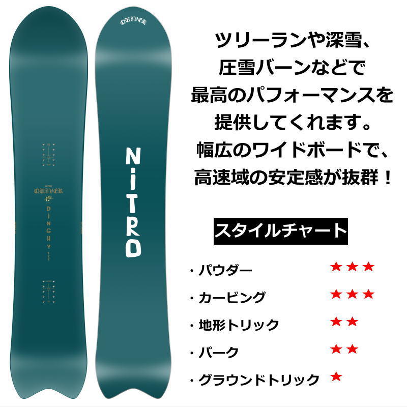 24-25 NITRO DINGHY 160cm ナイトロ ディンギー パウダーボード 24-25 NITRO DINGHY 160cm ナイトロ ディンギー パウダーボード