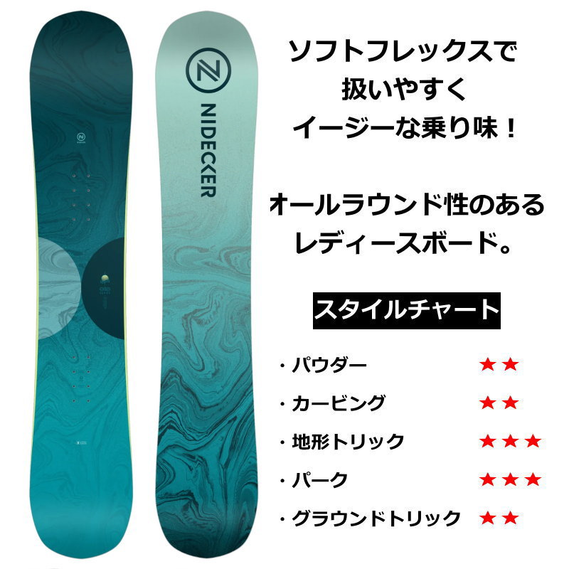 NIDECKER スノーボード 23-24 ELLE レディース 139cm ステッカー