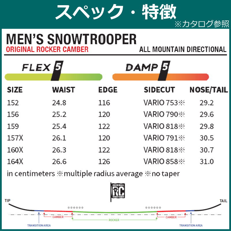 特典 【早期予約】 25 ［157Xcm］NEVER SUMMER SNOWTROOPER ネバーサマー パウダー 正規品 メンズ スノー ダブルキャンバー｜off-1｜05