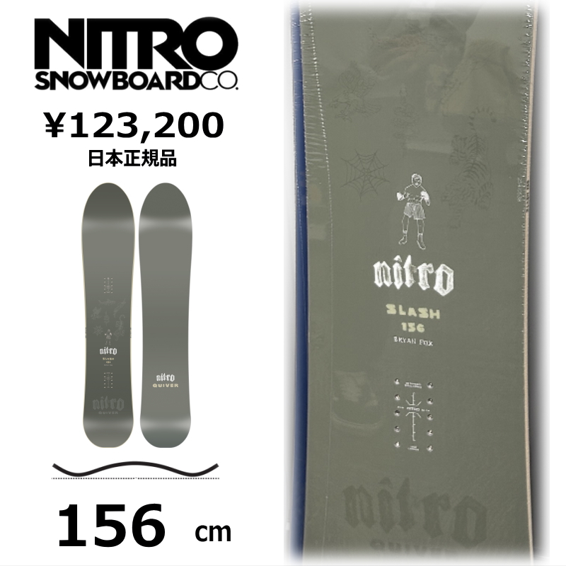 特典付き 【早期予約】 メンズ スノーボード 板 156cm NITRO SLASH ナイトロ スラッシュ 26-27 パウダーボード キャンバー
