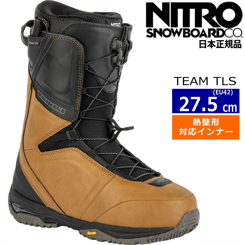 22-23 NITRO TEAM TLS カラー:Brown Black EU42[27.5cm] ナイトロ チーム メンズ スノーボードブーツ  日本正規品