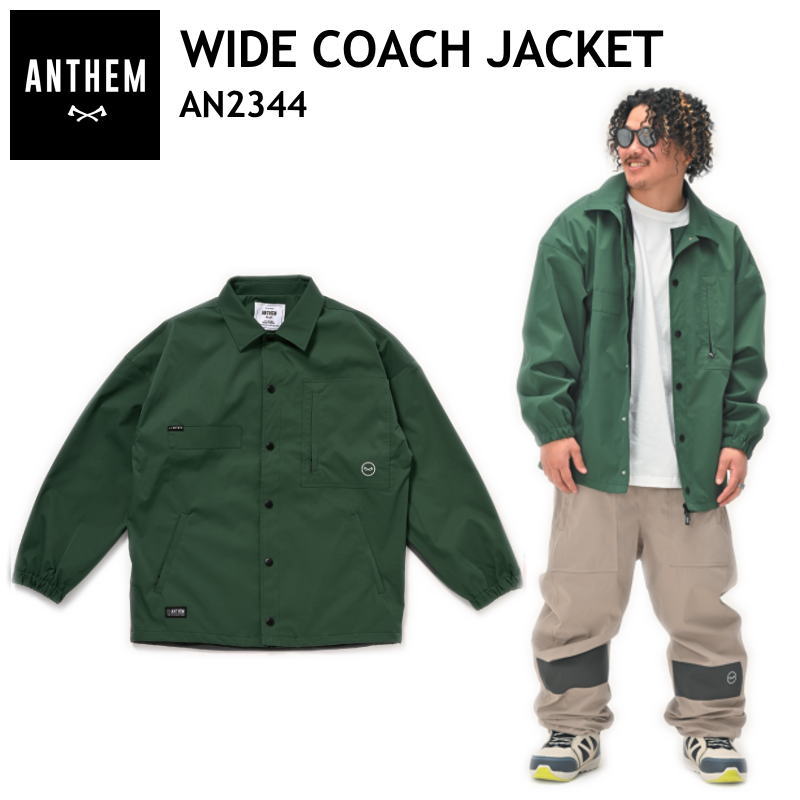 ● 23-24 ANTHEM WIDE COACH JACKET FOREST AN2344 アンセム スノボウェア スポーツMIX ライトウェア  ユニセックス コーチジャケット 日本正規品