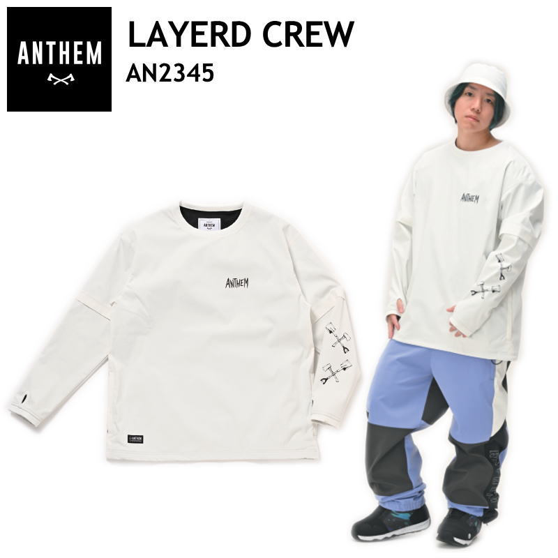 ○ 23-24 ANTHEM LAYERD CREW OFF WHITE AN2345 アンセム スノボウェア