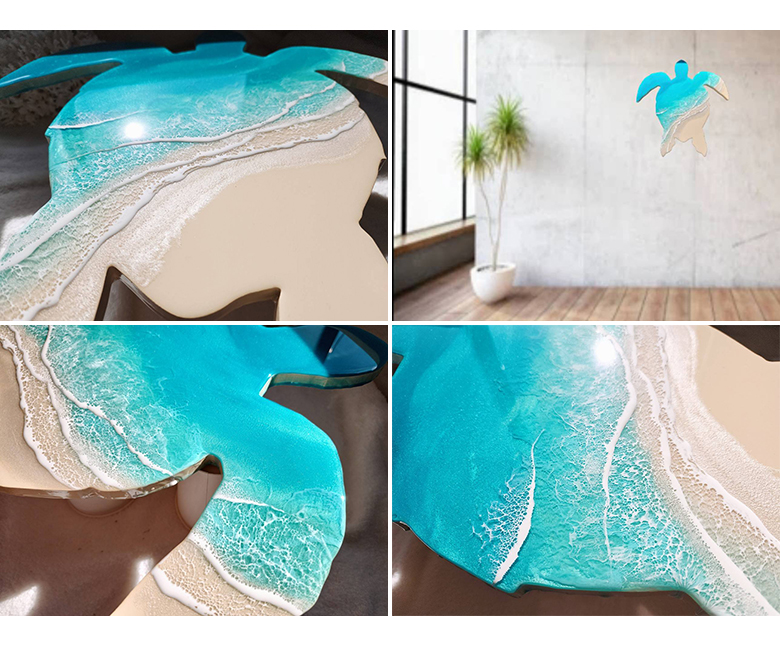 Leaf Edgez Ocean Resin art（オーシャンレジンアート）ホヌ型パネル 40cm×37cm 宮古島の海 に魅せられた二人が描く世界に一つだけの波レジンアート 癒しの海 : doi0286 : 想いを繋ぐ百貨店 TSUNAGU - 通販 -  Yahoo!ショッピング