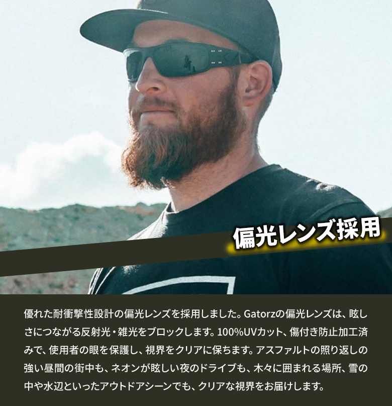 GATORZ MAGNUM Asian Fit ブラックアウト×スモーク偏光レンズ