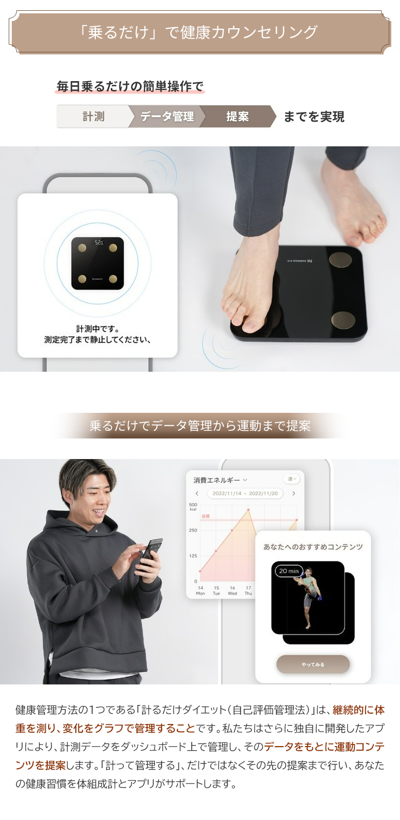 ミラーフィット MIRROR FIT. 体組成計 黄皓 スマート アプリ連動