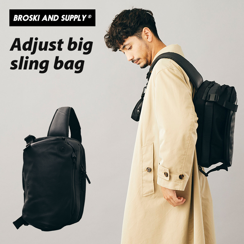 BROSKI AND SUPPLY （Adjust big sling bag）スリングバッグ ボディ 