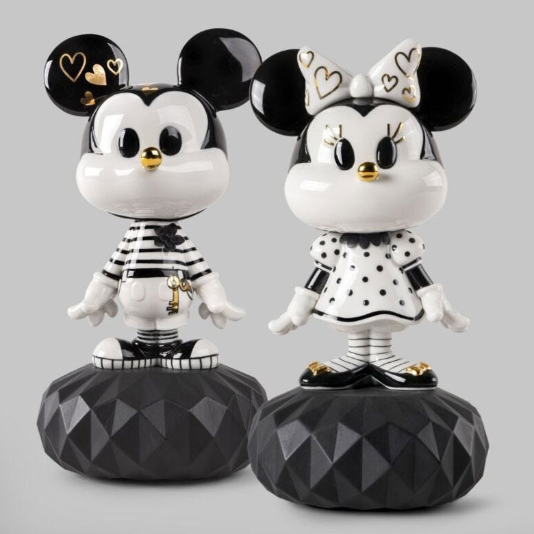 LLADRO ミニーマウス (Black & White) リヤドロ フィギュア ミッキー