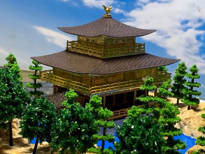 金閣寺 ジオラマ模型 当店限定オリジナル 完成品 鹿苑寺金閣 模型